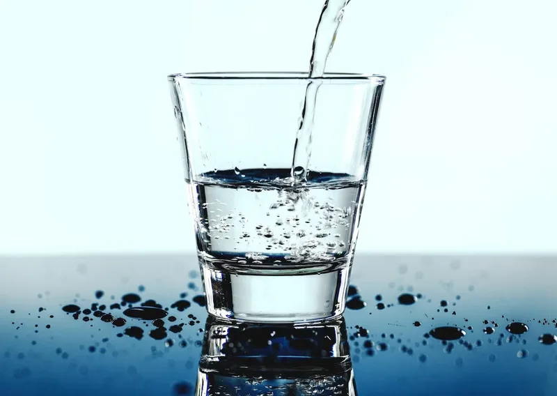 Crystal clear filtered water