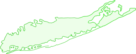 Service area map of Long Island and surrounding regions