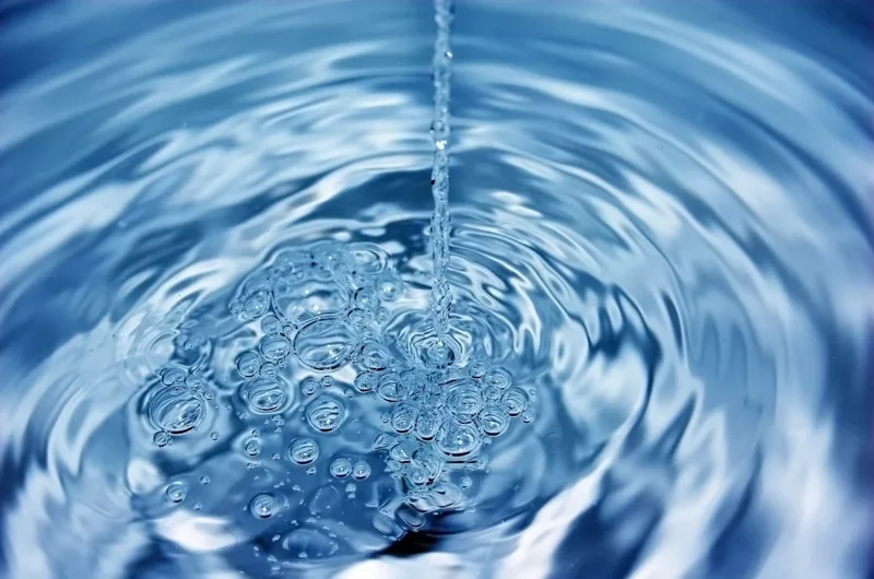 Clean water flowing from a tap
